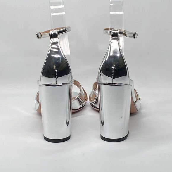 Aquazzura Divine 85MM Metallic Block-Heel Sandals size 37 - Picture 11 of 16